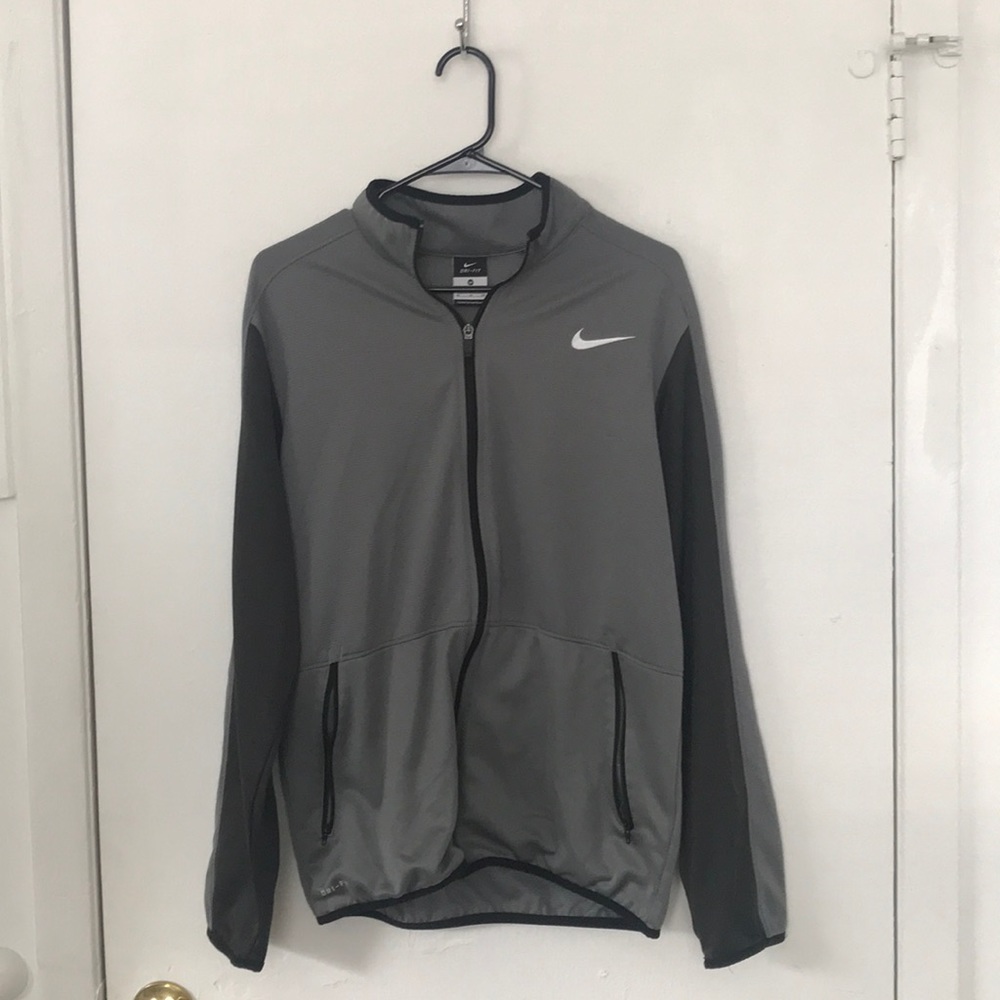 NIKE Dri-Fit Men’s Grey Full Zip Training Jacket